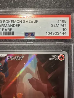 PSA 10 Charmander 168/165 AR - Japanese SV2a Pokemon 151 - Image 2