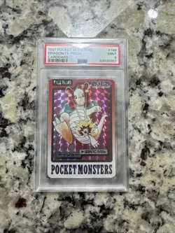 1997 POCKET MONSTERS CARDDASS #149 DRAGONITE PRISM POKEMON JAPANESE PSA 9 MINT - Image 1