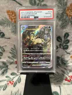2022 POKEMON JPN SWORD & SHIELD VSTAR UNIVERSE FULL ART/LEAFEON VSTAR PSA 10 - Image 1