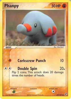 Phanpy 69/107 Common Deoxys Pokemon LP - Image 1