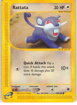 Rattata 128/165 Common Expedition Base Set Pokemon LP - Image 1