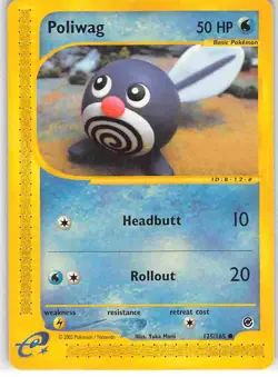 Poliwag 125/165 Common Expedition Base Set Pokemon MP - Image 1