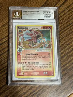 2006 POKEMON TCG EX HOLON PHANTOMS #102 GYARADOS GOLD STAR HOLO R AUTHENTIC - Image 1