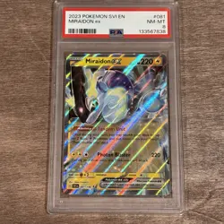 2023 POKEMON SVI EN-SCARLET & VIOLET #081 MIRAIDON EX PSA 8 - Image 1
