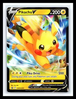 💥 Pokemon TCG Pikachu V Crown Zenith Promo SWSH285 Holo 2023 - Image 1