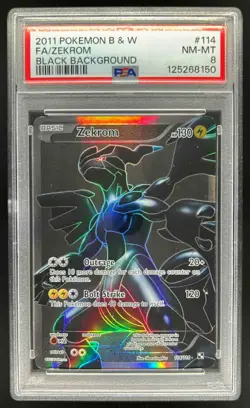 2011 Pokemon Black & White Zekrom #114/114 PSA 8 - Image 1