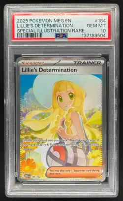 2025 Pokemon Lillie's Determination Special Illustration Rare #184/132 PSA 10 - Image 1