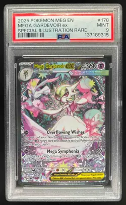 2025 Pokemon Mega Evolution Gardevoir ex Special Illustration Rare 178/132 PSA 9 - Image 1