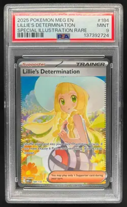 2025 Pokemon Lillie's Determination Special Illustration Rare #184/132 PSA 9 - Image 1