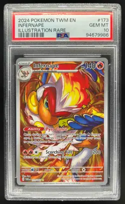 2024 Pokemon SV Twilight Masquerade TWM EN Infernape #173/167 PSA 10 - Image 1