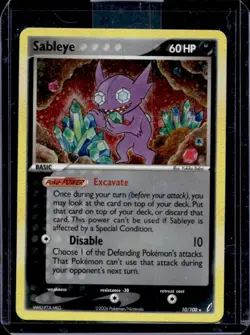 2006 Pokemon EX Crystal Guardians Sableye Holo #10/100 - Image 1