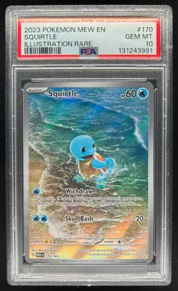 2023 Pokemon SV 151 MEW EN Squirtle #170/165 PSA 10 - Image 1