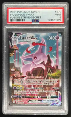 2021 Pokemon SWSH Fusion Strike Espeon VM #270/264 PSA 9 - Image 1
