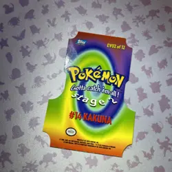 Kakuna #EV02 - 2000 Topps Pokemon Series 3 Die Cut Light Play LP - Image 2
