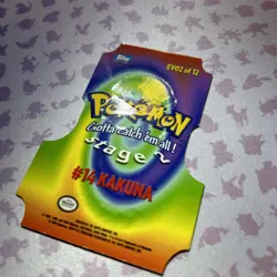 Kakuna #EV02 - 2000 Topps Pokemon Series 3 Die Cut Light Play LP - Image 3