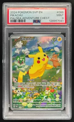 2023-25 Pokemon SV Black Star Promos SVP EN Pikachu #088 PSA 9 - Image 1