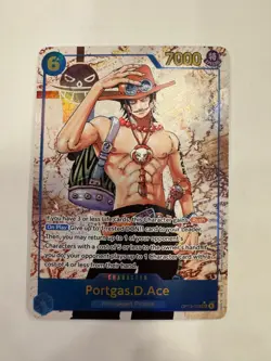 Portgas D Ace OP13-119 Secret Rare Alternate Art One Piece Card ENG NM - Image 1