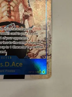 Portgas D Ace OP13-119 Secret Rare Alternate Art One Piece Card ENG NM - Image 5