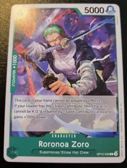 Roronoa Zoro OP12-036 Common Legacy Of The Master One Piece Card Game - Image 1