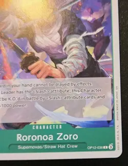 Roronoa Zoro OP12-036 Common Legacy Of The Master One Piece Card Game - Image 5