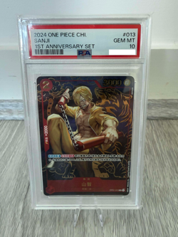 2024 One Piece Chinese 1st Anniversary Set Sanji #OP01-013 PSA 10 - Image 1