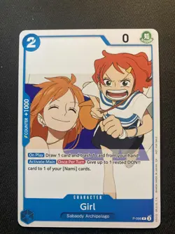 Nami Girl P-096 One Piece Prerelease Participation Fan Letter Promo English NM - Image 1