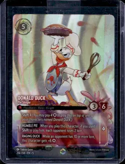 2024 Disney Lorcana TCG: Shimmering Skies Donald Duck Pie Slinger Foil #214 - Image 1
