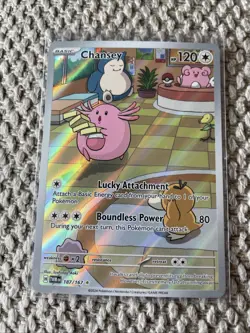 Pokemon TCG Chansey Illustration Rare IR Holo 187/167 Twilight Masquerade Sv06 1 - Image 1