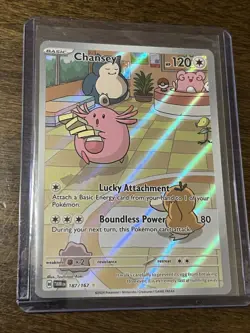 Pokemon TCG Chansey Illustration Rare IR Holo 187/167 Twilight Masquerade Sv06 - Image 2