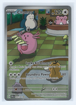 Pokemon TCG Chansey Illustration Rare IR Holo 187/167 Twilight Masquerade Sv06 1 - Image 1