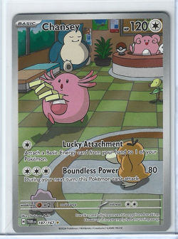 Pokemon TCG Chansey Illustration Rare IR Holo 187/167 Twilight Masquerade Sv06 - Image 1