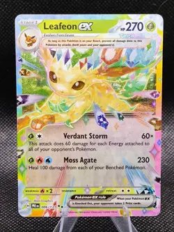 Leafeon ex 006/131 NM Double Rare Holo Prismatic Evolutions English Pokemon Card - Image 1