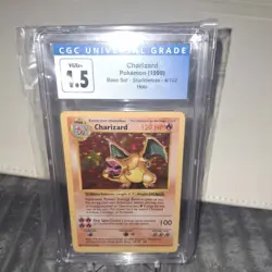 1995 Pokemon Charizard Shadowless Base Set Holo Unlimited Card 4/102 Cgc Grade - Image 2