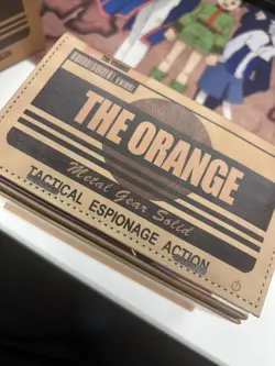 The Orange Metal Gear Solid Solid Snake Faux Leather Deck Box, Card Dividers - Image 3