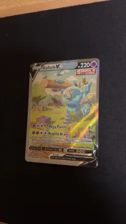 Pokemon TCG Golurk v Evolving Skies Holo Ultra Rare Card 182/203 NM Condition - Image 2