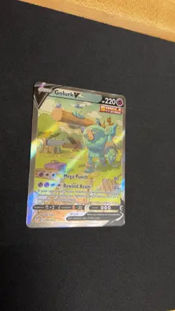 Pokemon TCG Golurk v Evolving Skies Holo Ultra Rare Card 182/203 NM Condition - Image 3
