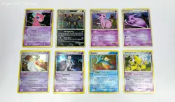 Lot of 8 Vintage Holographic Pokemon TCG Trading Cards (Umbreon, Espeon, Mew) - Image 1