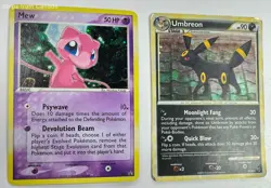 Lot of 8 Vintage Holographic Pokemon TCG Trading Cards (Umbreon, Espeon, Mew) - Image 2