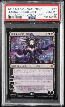 2019 MTG JPN WAR OF THE SPARK ALTERNATE ART LILIANA, DREADHORDE GENERAL PSA 10 - Image 1