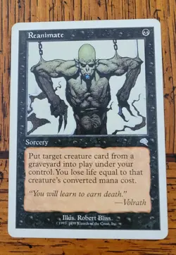 Reanimate x1 MTG Battle Royale (Tempest) Magic Moderate Play MP English - Image 1