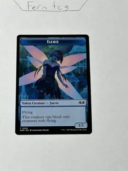 Magic the Gathering Faerie Token 0005 NM Wilds of Eldraine Ships Same Day - Image 1