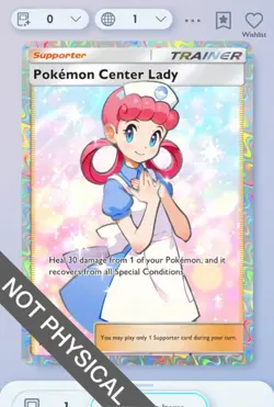 Pokemon TCG POCKET - Pokemon Center Lady Full Art 2⭐, Shining Revelry, English - Image 1
