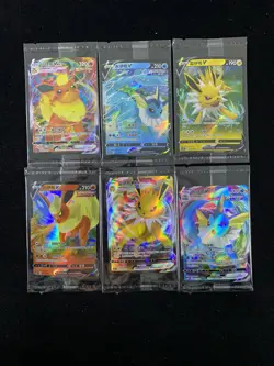 2024 Pokemon TCG S-Chinese Jolteon Vmax Flareon Vmax Holo Sealed Lot*6 IT62 - Image 1