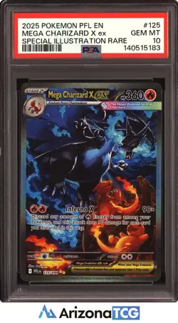 Pokemon 2025 Mega Charizard X EX 125 Phantasmal Flames SIR GEM MINT PSA 10 - Image 1