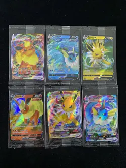 2024 Pokemon TCG S-Chinese Jolteon Vmax Flareon Vmax Holo Sealed Lot*6 IT62 - Image 1