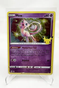 2021 Pokemon Mew 11/25 Celebrations Holo Rare NM RAW - 25th Anniversary Classic - Image 1