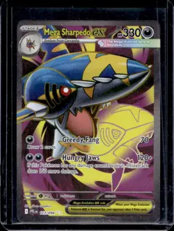 2025 Pokemon Phantasmal Flames Mega Sharpedo ex Ultra Rare #113/094 - Image 1
