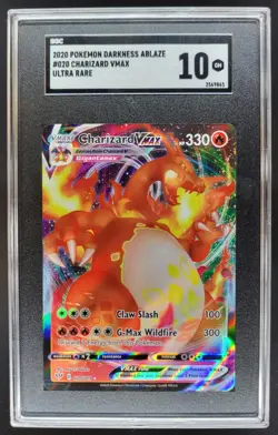 2020 Pokemon Sword & Shield Darkness Ablaze Charizard VMAX #020/189 SGC 10 SM4 - Image 1