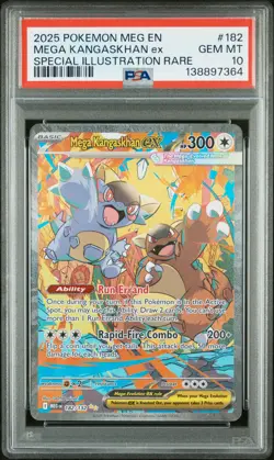 2025 POKEMON MEG SPECIAL ILLUSTRATION RARE #182 MEGA KANGASKHAN EX PSA 10 - Image 1