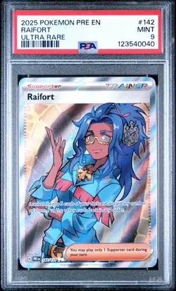 2025 POKEMON PRE EN-PRISMATIC EVOLUTIONS ULTRA RARE #142 RAIFORT PSA 9 - Image 1